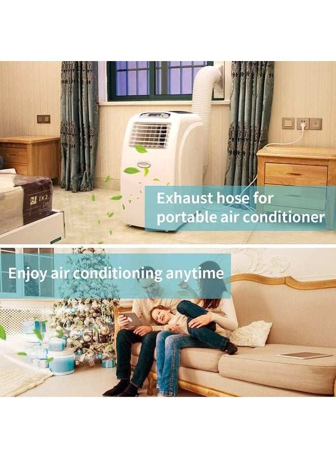 Portable Air Conditioner Hose, 5" Diameter AC Hose, Clockwise Thread & Length up to 80", Exhaust Hose for Portable AC Vent Compatible with Haier, LG, Delonghi Air Conditioner Parts - Image 3