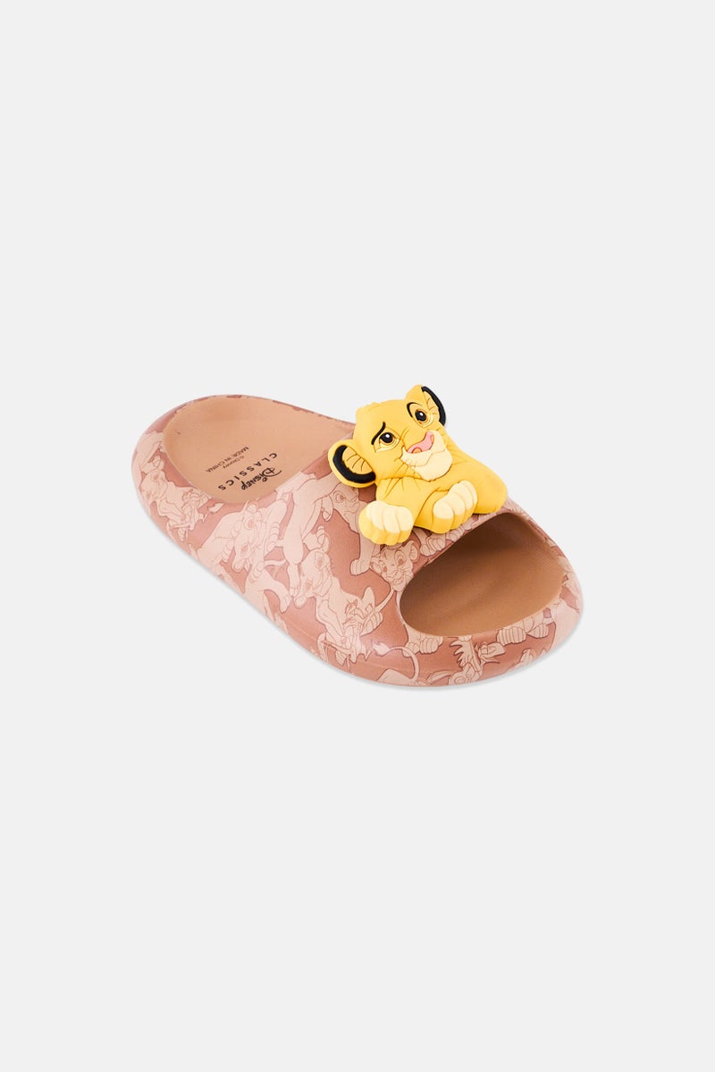 Disney Kids Boy The Lion King Slip On Sleeper, Brown - Image 1