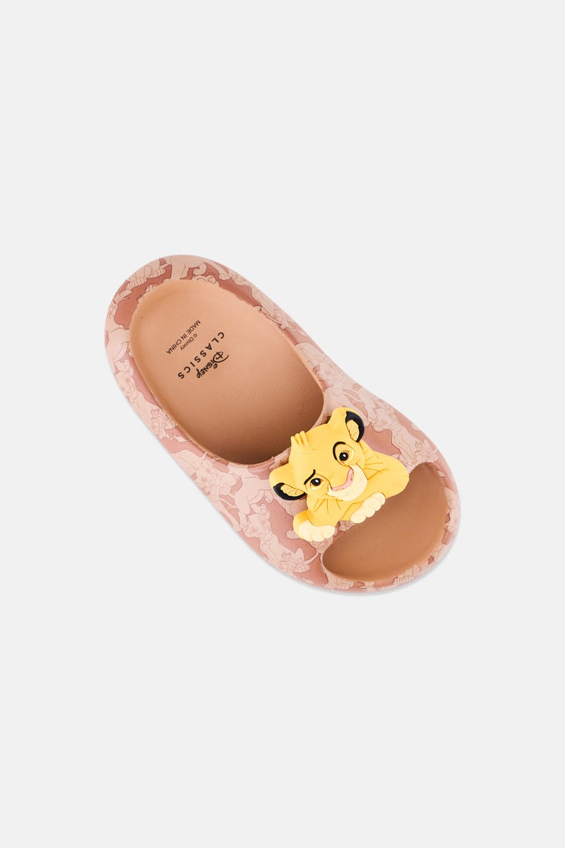 Disney Kids Boy The Lion King Slip On Sleeper, Brown - Image 2