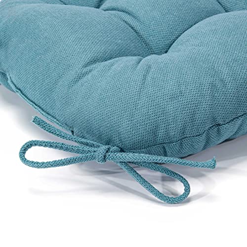 JAMPAYANG Chair Cushion, 4 Pack Chair Cushions for Dining Chairs, Chair Pads and Mat with Ties for Indoor Kitchen Seat and Desk (4 Count - 17 x 16 in, Teal) - Image 4
