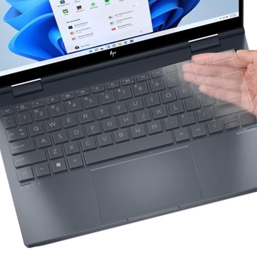Oaky Keyboard Cover Compatible with HP Envy x360 13-bfxxx Series and HP Pavilion 14-EC/14-DV Series... Keyboard Protector Skin - TPU Clear - Image 1