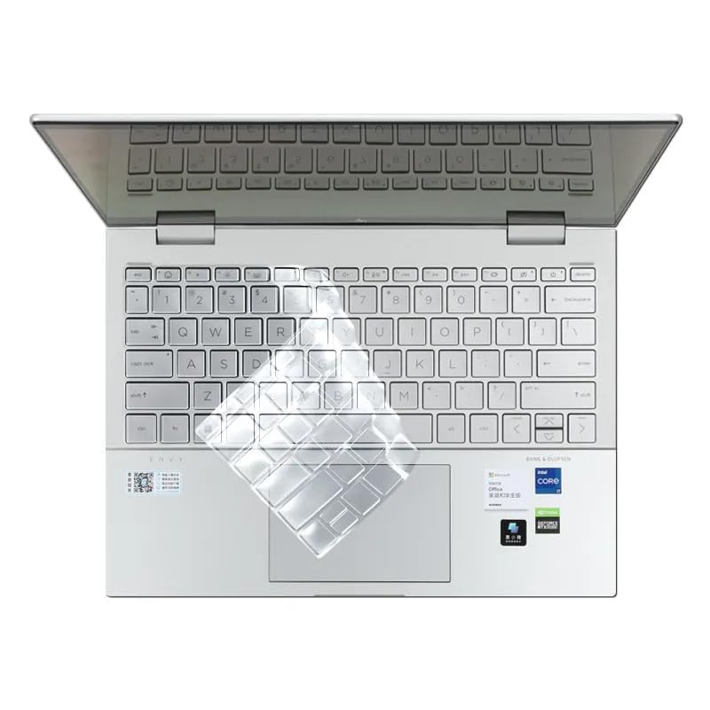 Oaky Keyboard Cover Compatible with HP Envy x360 13-bfxxx Series and HP Pavilion 14-EC/14-DV Series... Keyboard Protector Skin - TPU Clear - Image 4