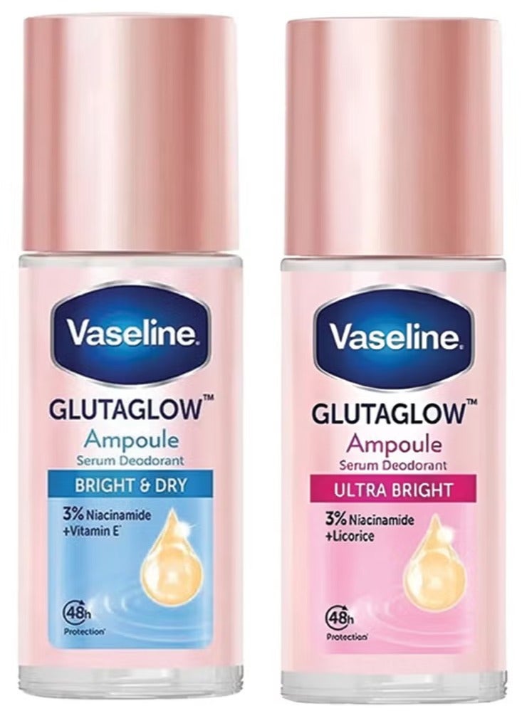 Vaseline Glutaglow Set of Dry and Ultra Bright Ampoule Serum Deodorant each 45ml