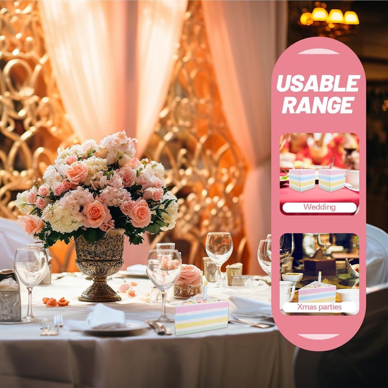 DIYEAH Triangle Cake Shaped Candy Boxes with Colorful Polka Dots, Pink Paper Sweets Container for Birthday Party, Wedding Favor Holder, 10pcs Creative Present Boxes - Image 5