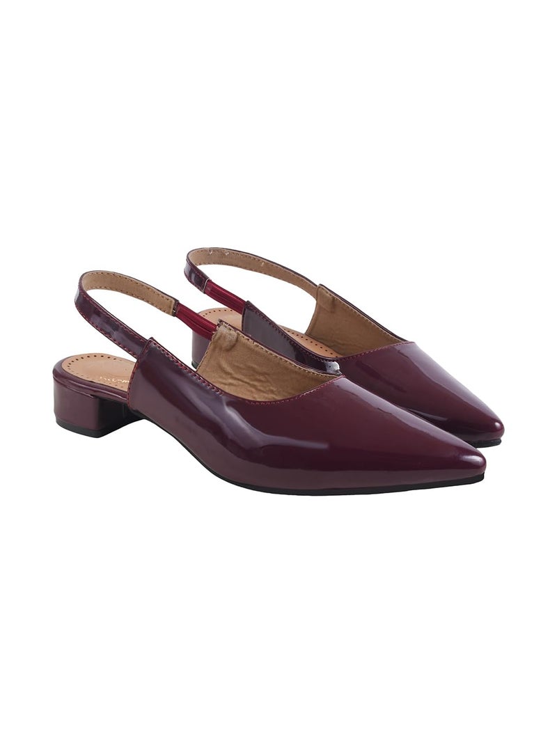 Shoetopia Solid Pointed Toe Cherry Pumps For Women & Girls /EU40 - Image 1