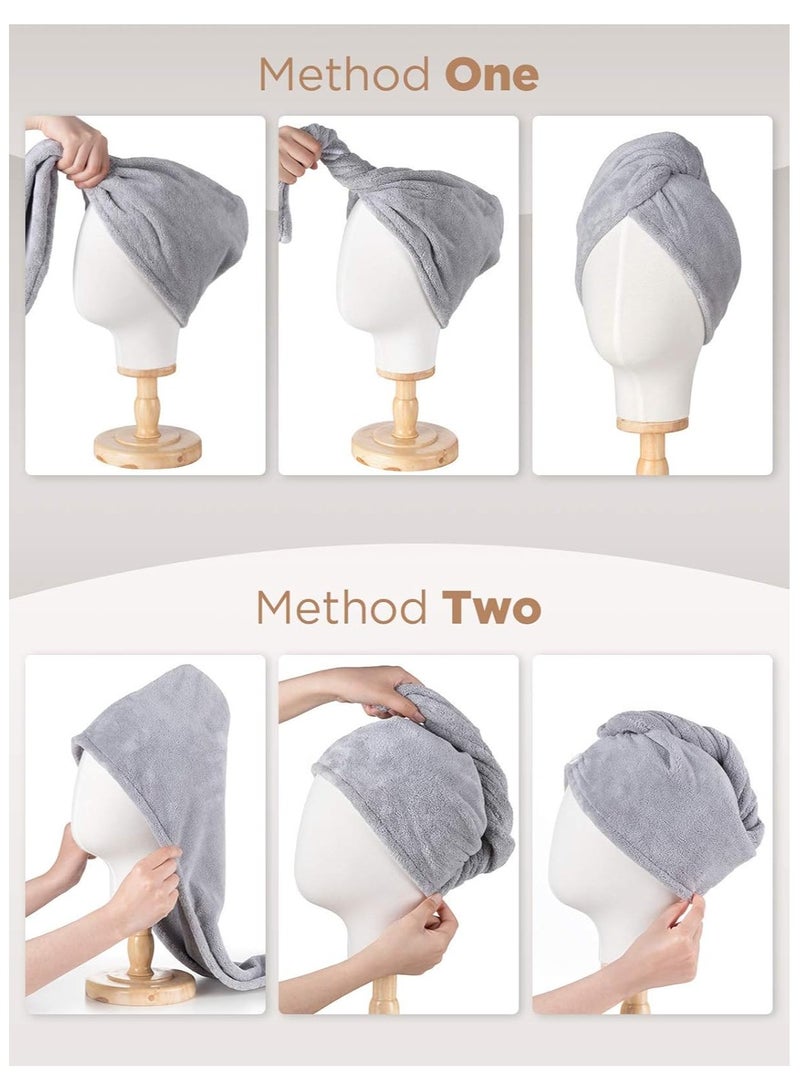 3pcs Super Absorbent Microfiber Hair Towel Dry Hair Quickly Healthily Without Damaging Hair By Blow Drying  - Image 3