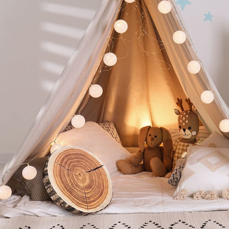 HYSEAS Decorative Round Throw Pillow  3D Digital Print Comfortable Kids Funny Cute Wood Log Pillow Circle Seating Floor Cushion for Home  Couch  Sofa  Bedroom  Living Room Decor  Stump - Image 3