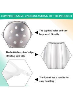 Excefore Pepper Shakers, Pack of 12 Bulk Salt and Pepper Shakers with Funnel Tool, Clear Glass Mini Salt and Pepper Shakers Set with Stainless Steel Tops for Wedding Table & Party  - Image 3