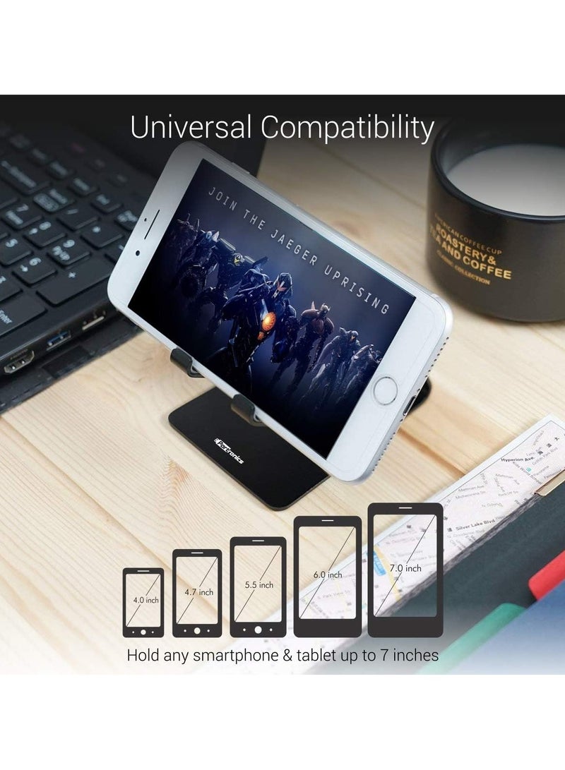 Portronics MODESK Universal Mobile Holder Stand with Metal Body, Anti Skid Design, Light Weight for All Smartphones, Tablets, Kindle, iPad(Black) - Image 4