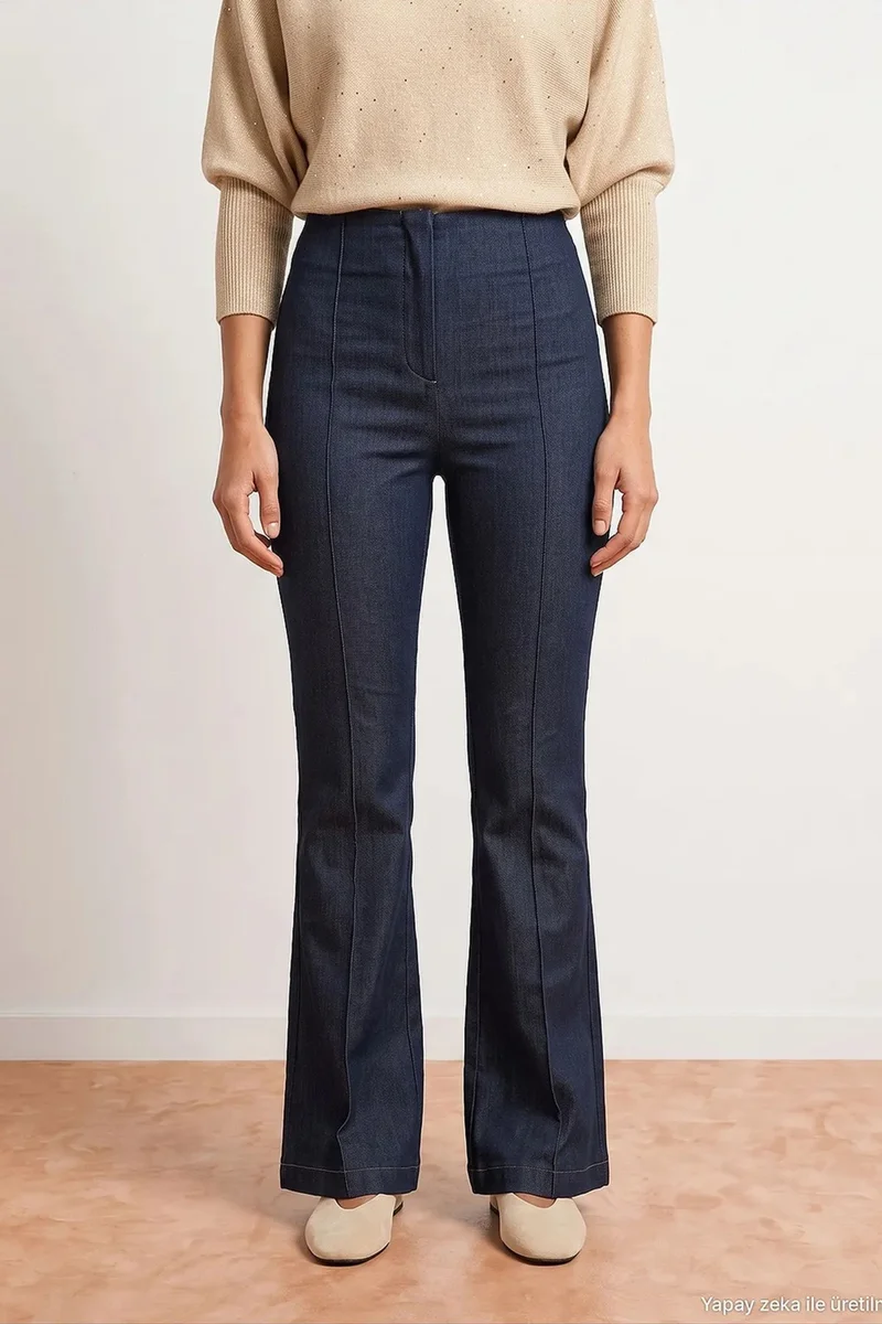 Dilvin Dark Blue Denim DILVIN Women's Pants for Women | Best Price UAE