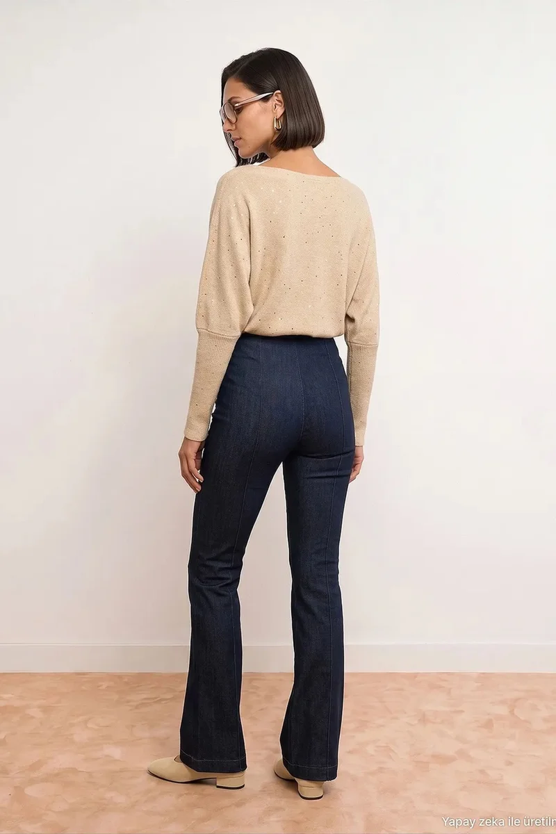 Dilvin Dark Blue Denim DILVIN Women's Pants for Women | Best Price UAE