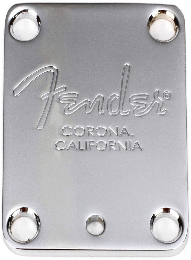 Fender Standard Guitar Neck Plate,Chrome - Image 1