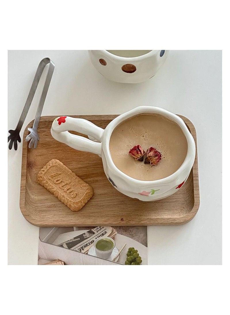 Qahwa Ceramic mug decorated with colorful flowers made of ceramic - Image 3