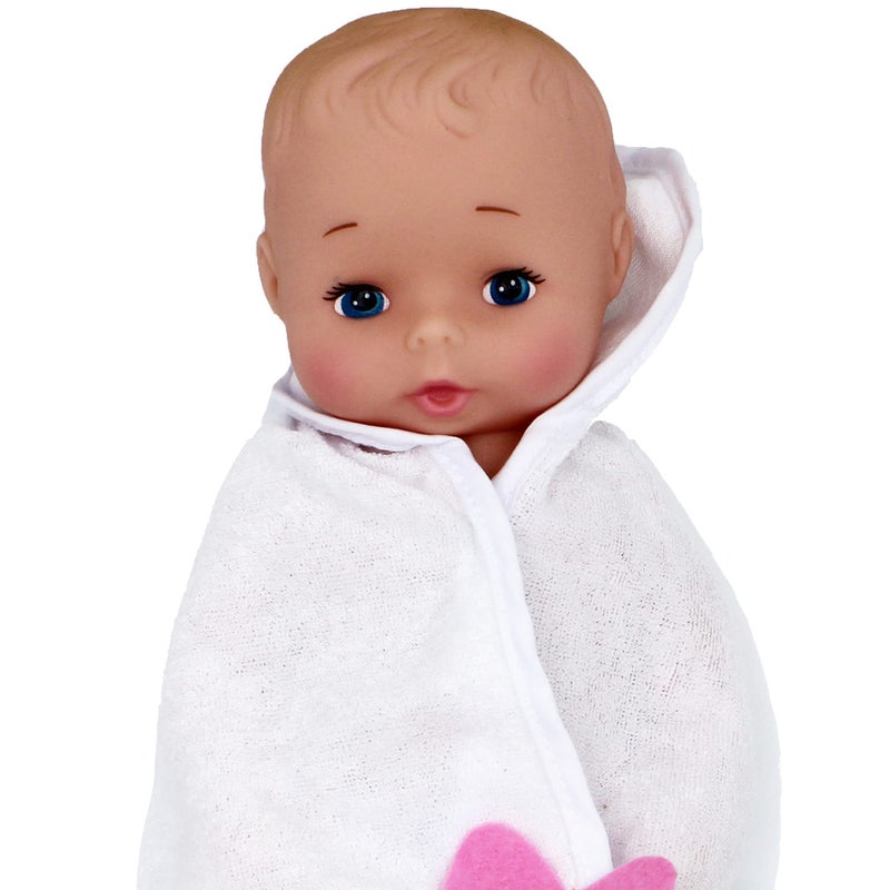 Baby's First Bathtime Baby Softina with White Bath Towel and Feel So Real Skin - Safe for Children 1 Year & Up - Image 4