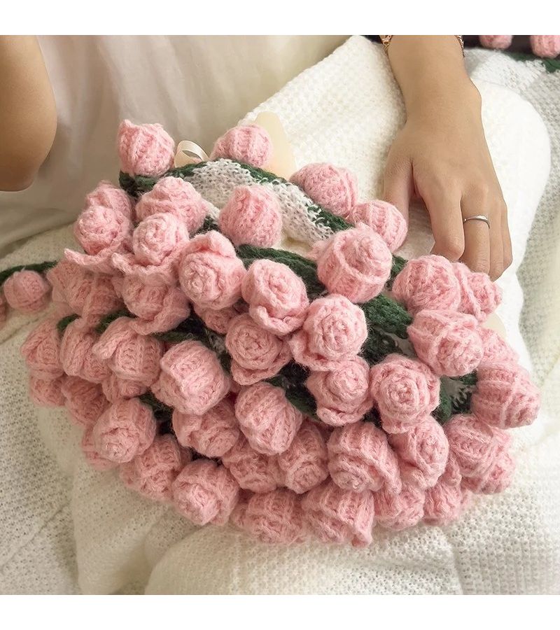 Red Rose Bouquet Blanket 31.5 Inch Valentine's Day Gift - Image 2