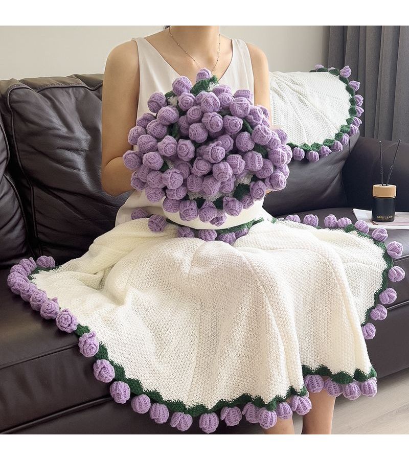 Red Rose Bouquet Blanket 31.5 Inch Valentine's Day Gift - Image 4