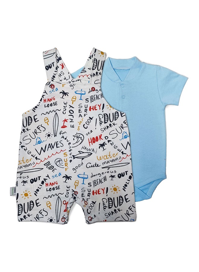 BabyShoora - Baby Set - Half Sleeve Jumpsuit - 2 Pieces - Image 1