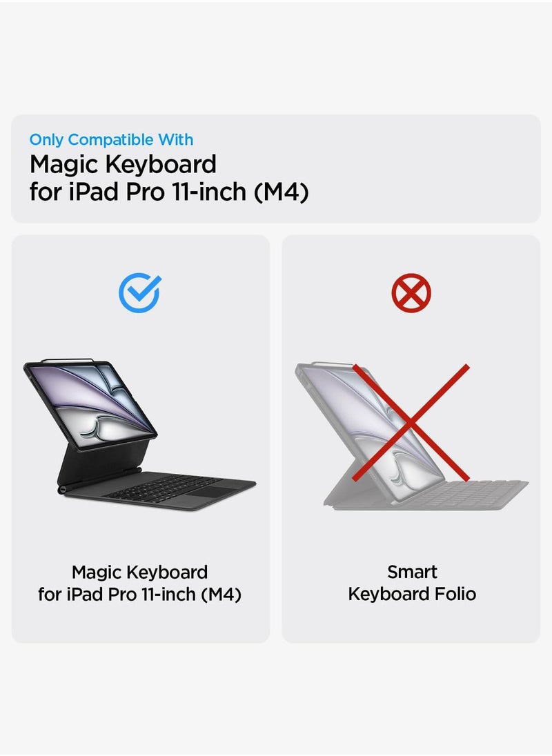 Spigen Enzo Aramid for iPad Pro 11 inch Case Cover (2024) M4 with Pencil Holder Aerocore Aramid Fiber Magic Keyboard Compatible - Black  - Image 3