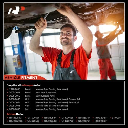 A-Premium - Hydraulic Power Steering Rack and Pinion Compatible with Volkswagen Jetta 2000-2005, Golf 2000-2006, Beetle 1998-2010 - Image 2