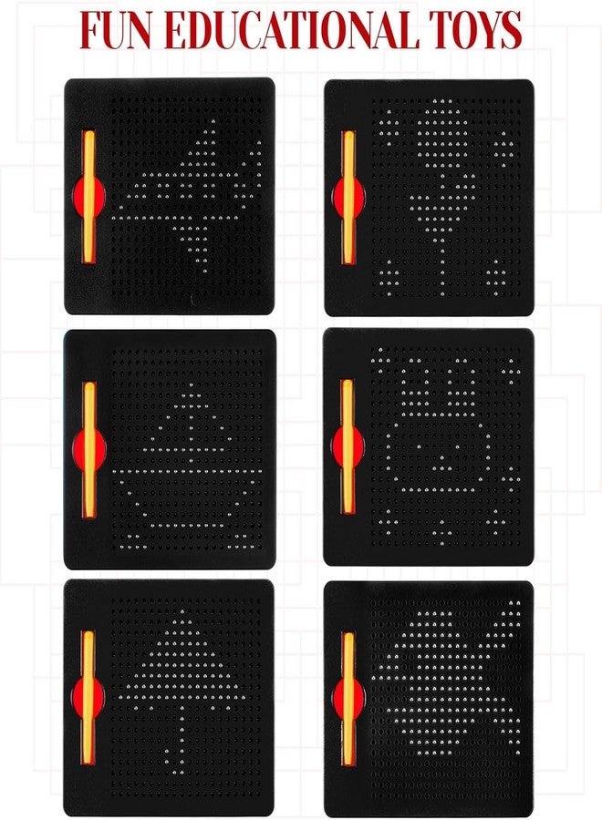 Style Keepers 1 Pcs Magnetic Drawing Board Kids Toddler Magpad Travel Learning Magnet Game Writing Pad with Stylus Pen Ball Beads Educational Toy Gift for Child Time Activities Play (Black) (1 Pcs) - Image 2