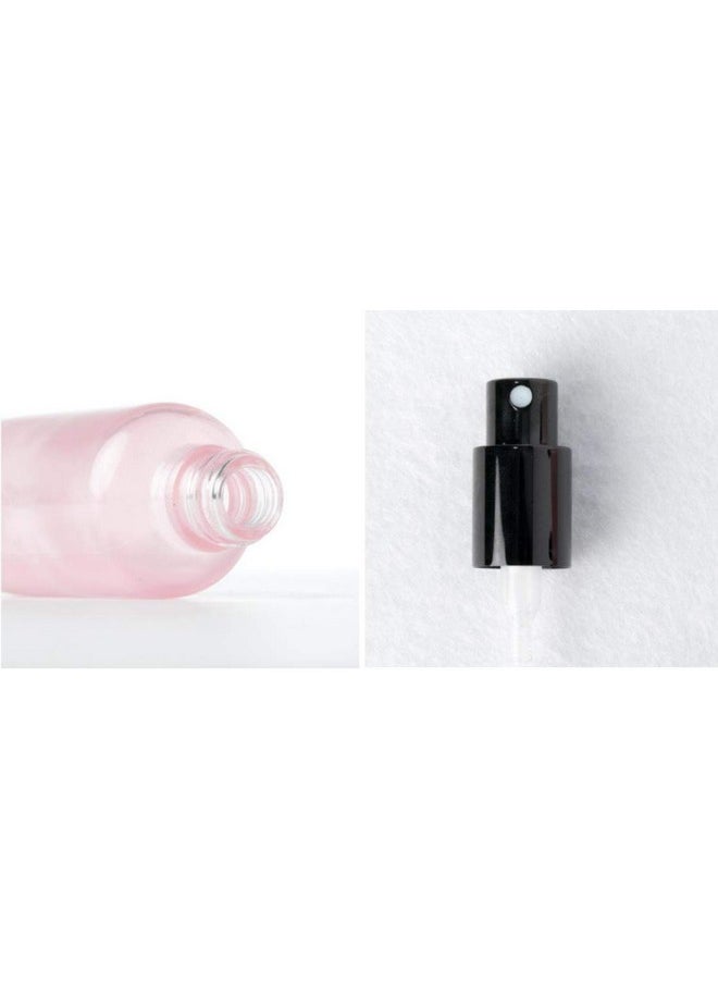 Happyupcity 2Pcs 30Ml 1Oz Empty Pink Glass Spray Bottle Refillable Perfume Dispenser Bottles With Black Cap Cosmetic Liquid Makeup Water Container Atomizers Fine Mist Spray Jars Holder Pot  - Image 4