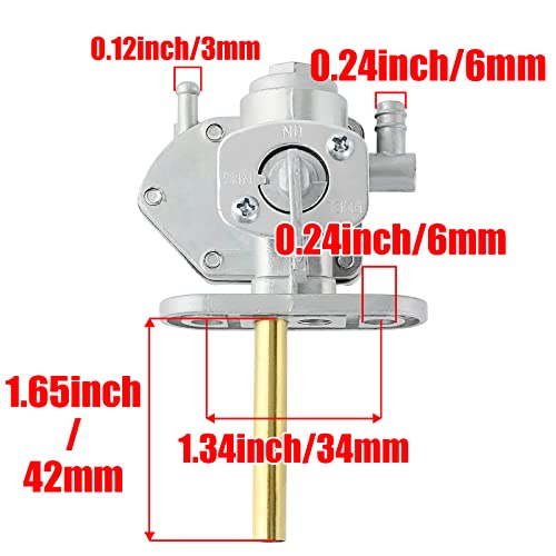 SOAJEE LT80 Gas Tank Fuel Petcock Valve Compatible with Suzuki Quadrunner Quadsport 50 80 250 Z250 Z400 LTF250F LTF300F LTZ400 LTZ50 LT4WD Savage 650 LS650 LTF4WDX GSF1200S DR200 DR250 DR350 DRZ400 - Image 3
