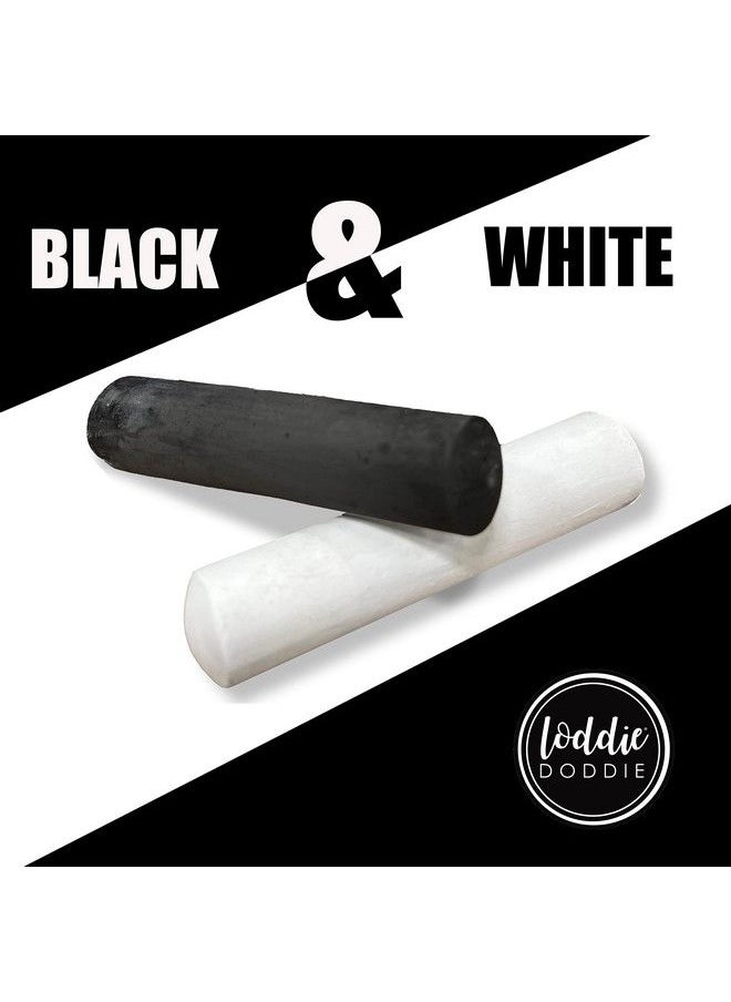 Loddie Doddie - 15Ct Bucket Of Sidewalk Chalk Black And White Long Lasting Non Toxic Jumbo Sticks Reusable Bucket For Hours Of Fun And Creativity With Easy Clean Up! - Image 1