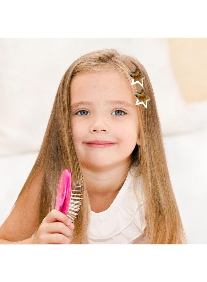 WLLHYF 10 Pieces Metal Star Snap Hair Clips Silver Cute Small Hair Barrettes Nonslip Hollow Out Stars Hairclips For Kids Girls Women Hairpin Lovely Star Headpieces Hair Accessories (Silver) - Image 5