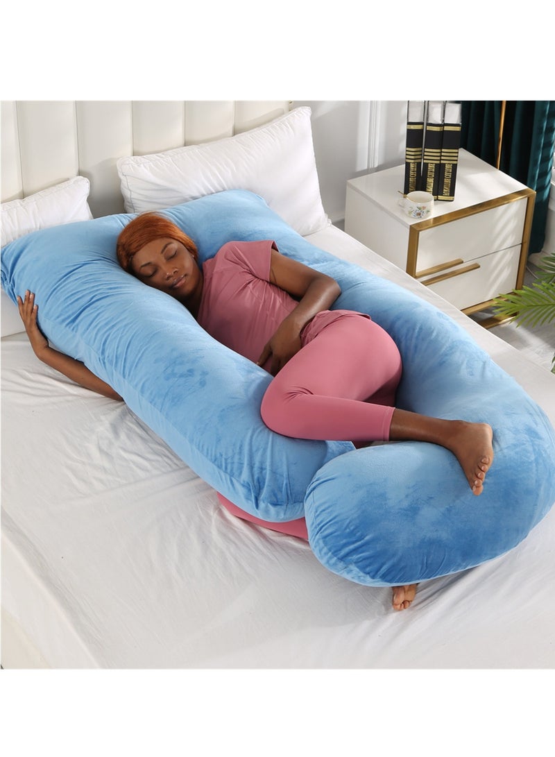 Crystal Velvet Maternity Pillow Maternity Belly Support Pillow Core Side Sleeping Pillow Waist Support Pillow - Image 2