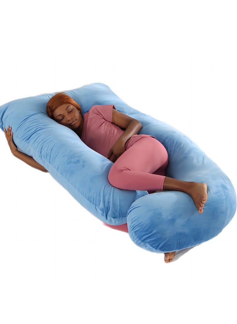 Crystal Velvet Maternity Pillow Maternity Belly Support Pillow Core Side Sleeping Pillow Waist Support Pillow - Image 1