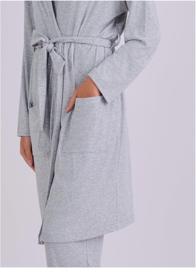 La Senza La Senza Ribbed Lounge Robe  - Image 1