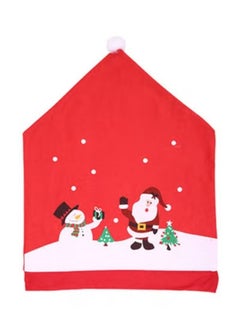 ACLIX Santa Claus Cap Chair Cover, 4 PCS Christmas Chair Covers Decor Non Woven Snowman Red Hat Chair Back Cover for Kitchen Dining Room Chairs Christmas Xmas Holiday Party Festive Decorations Gifts  - Image 2
