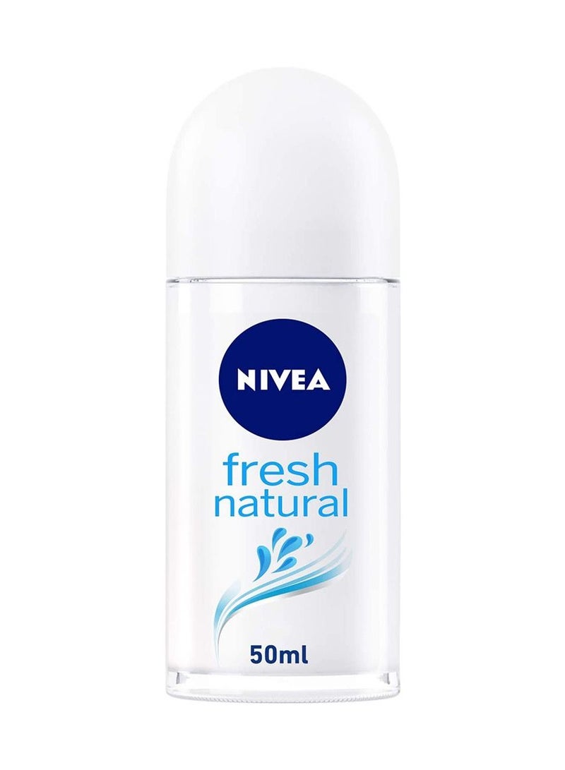 Nivea Fresh Natural Roll-On Deodorant Clear/White 50ml