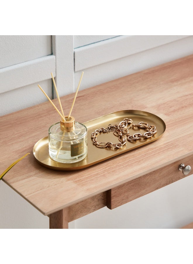 Home Box Verve Metal Oval Decorative Tray 22 x 1.5 x 15.5 cm - Image 1