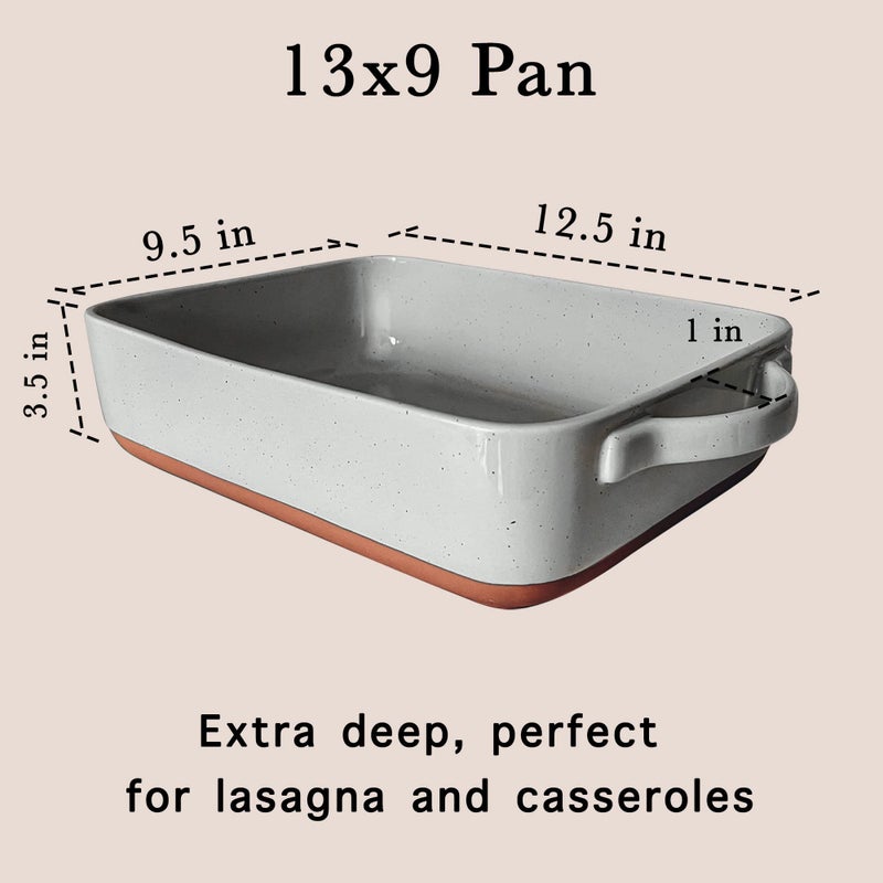 Mora 9x13in Deep Porcelain Baking Dish - Oven to Table, Freezer Safe - Image 2