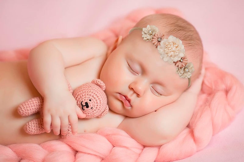 CaySep 3PCS Baby Girl Flower Headbands Set Elastic Bow Hair Band Handmade Bow For Newborn Infant Toddler Pack - Image 2