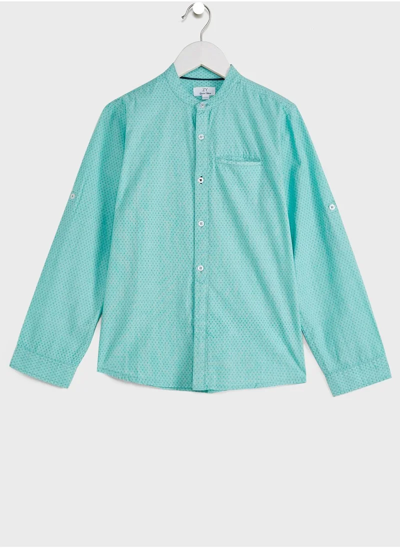 Zippy Kids Grandad Collar Shirt