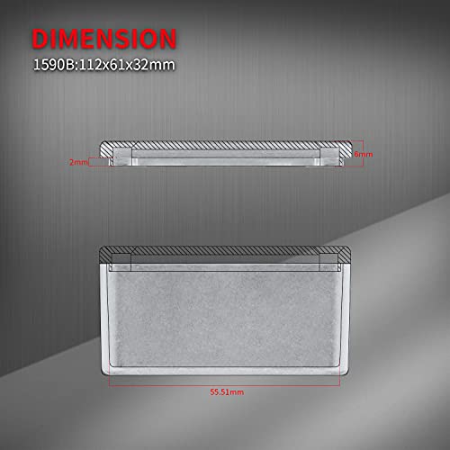 DaierTek 1590B Stomp Box Guitar Pedal Enclosure 112x61x32 MM Aluminum Guitar Pedal Box Diecast Stomp Case Unfinished Toggle Switch - Image 5