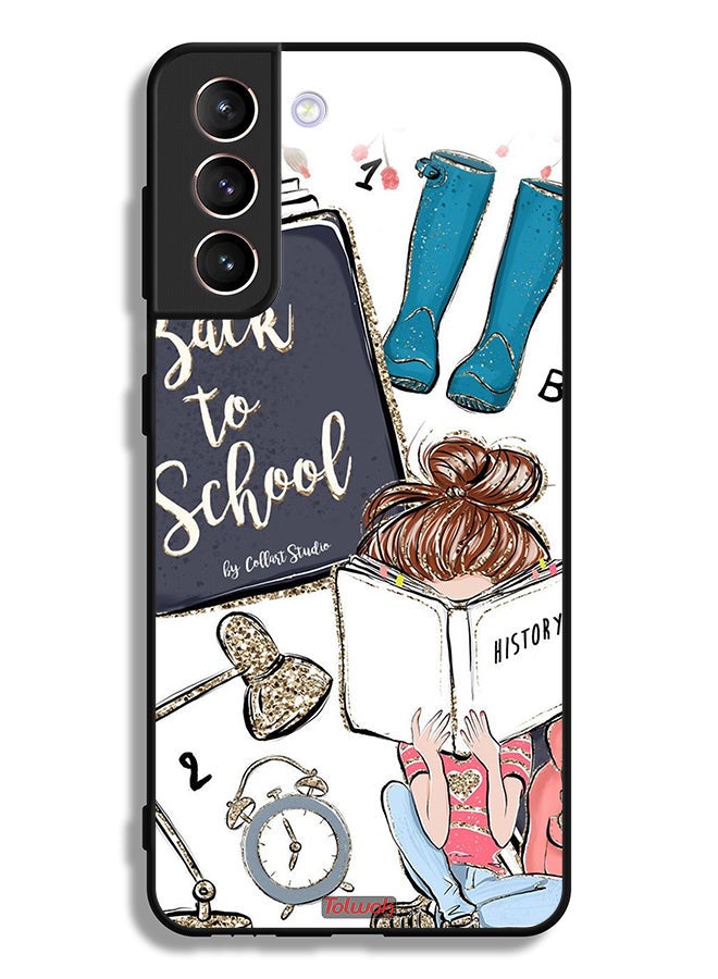 Tolwak Samsung Galaxy S21 5G Protective Case Cover Back To School Girl Reading History - Image 3