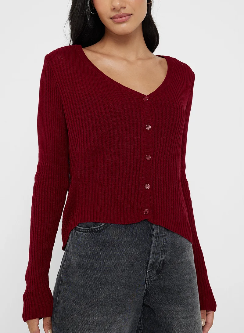 Ginger Basics Essential Kniited Button Down Cardigan