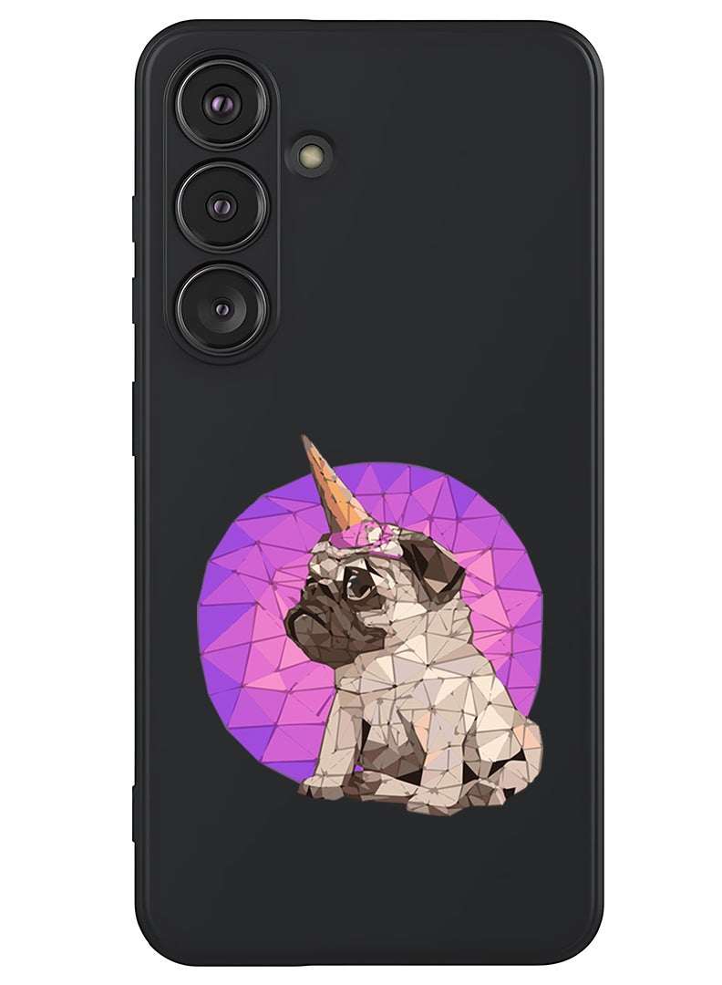 Theodor Protective Slim Fit Case Liquid Silicone Cover with Full Body Protection Anti-Scratch Shockproof Case For Samsung Galaxy S25 (Black) - Puggy - Image 1