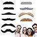 Haawooky 48 PCS Novelty Fake MustachesSelf Adhesive Mustache for 100th Day of SchoolMasquerade Party and PerformanceHalloweenBlack and Multicolor - Image 3