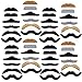 Haawooky 48 PCS Novelty Fake MustachesSelf Adhesive Mustache for 100th Day of SchoolMasquerade Party and PerformanceHalloweenBlack and Multicolor - Image 2