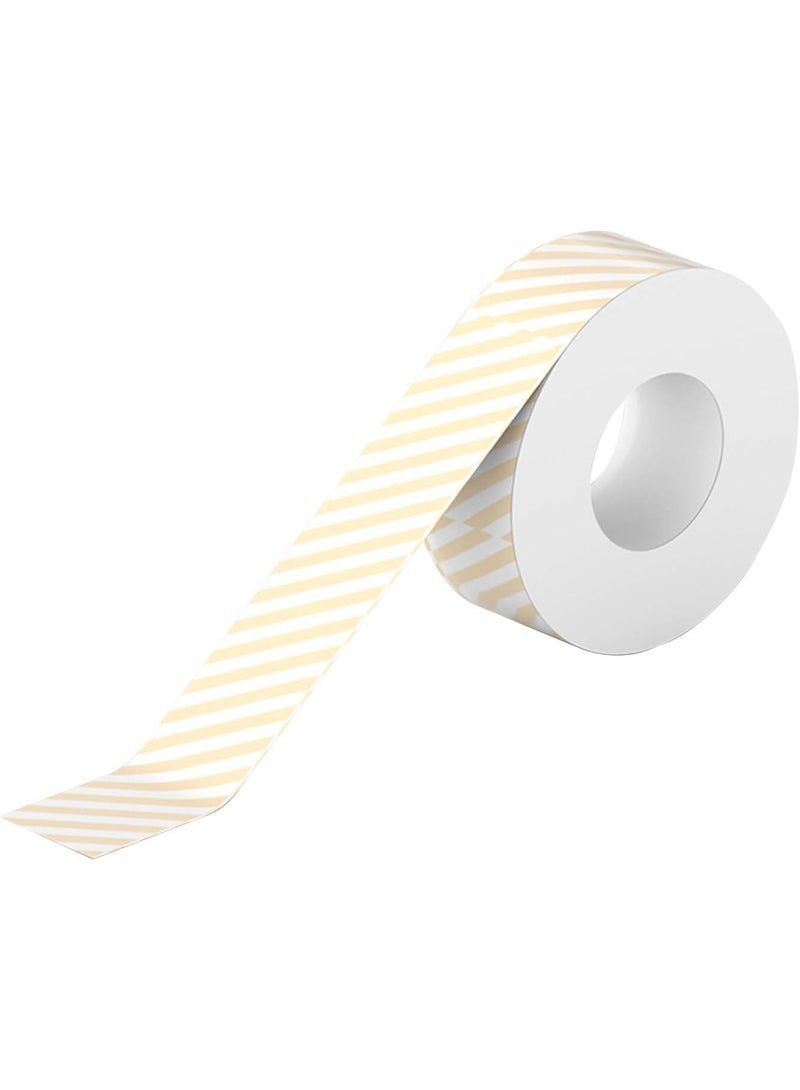 PeriPage L1 Color Tape, Summer Orange Stripes 1 Roll Adhesive Label Paper Sticky Tape Thermal Printing Paper Name Price Barcode Sticker Home Office Organization Waterproof Oil-proof Tear-Resistant - Image 1