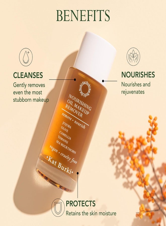 Kat Burki Nourishing Oil Makeup Remover & Face Cleanser. Moisturize & Cleanse without Clogging Pores, for All Skin Types, 4 fl. oz. - Image 3