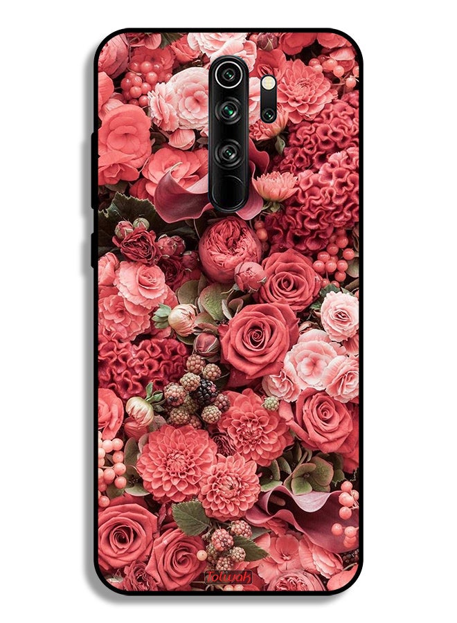Tolwak Xiaomi Redmi Note 8 Pro Protective Case Cover Peach Roses - Image 2
