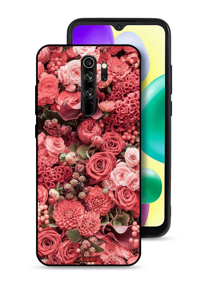 Tolwak Xiaomi Redmi Note 8 Pro Protective Case Cover Peach Roses - Image 1