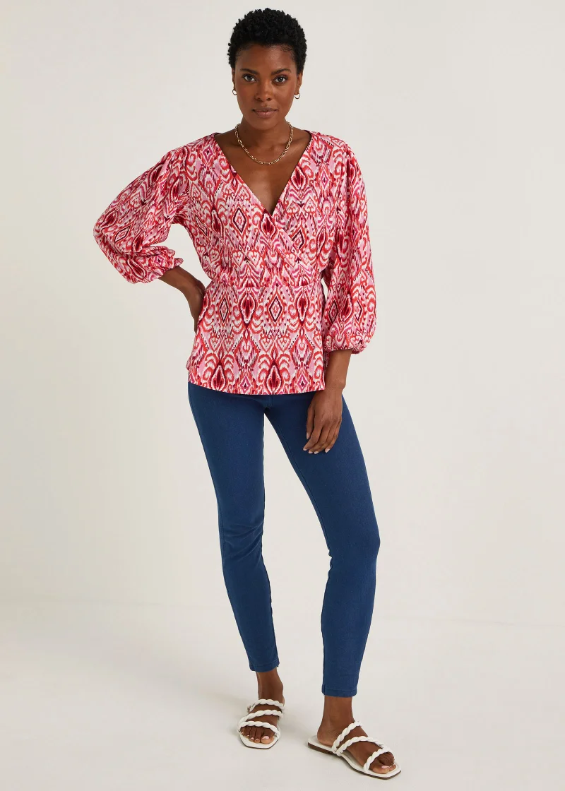 Matalan Blue Denim Look Ankle Length Leggings