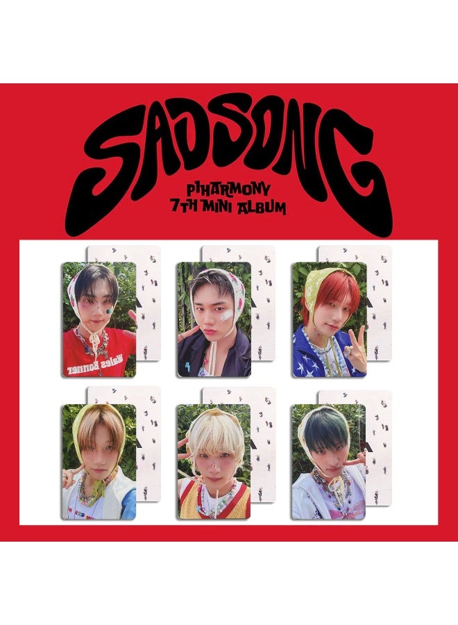 NIBEMINENT 6 Pcs Kpop P1Harmony SAD SONG Lomo Cards Card For Fans Collection Gifts - Image 1