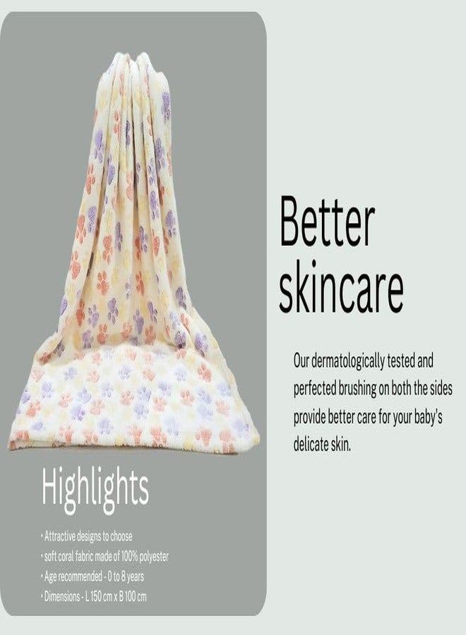 First Kick بطانية أطفال مطبوعة من فيرست كيك للأولاد والبنات (1-5 سنوات)، الطول 150 سم × العرض 100 سم، عبوة من قطعة واحدة. - Image 3